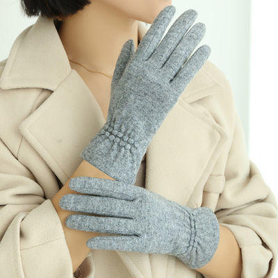 Fashionable Lady Odm Winter Warm Gloves Wear In Outdoor With Wool Knit