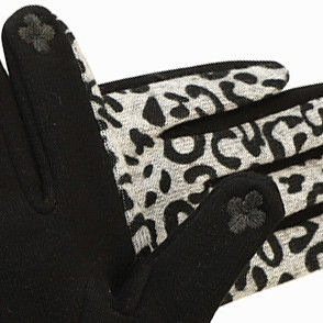 Custom Accessories Leopard Wool Women Gloves Mittens Touchscreen Warm