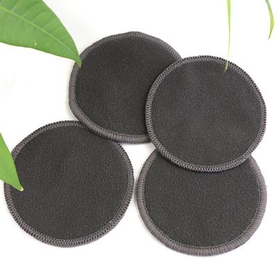 Custom Bamboo Face Pads Sustainable Makeup Remover Rounds Black