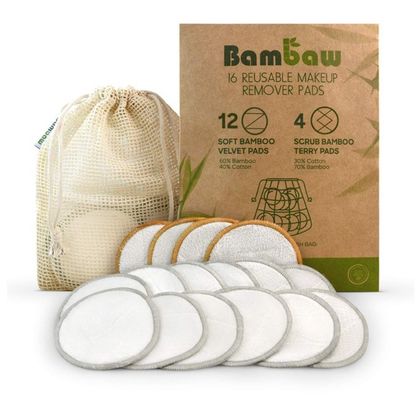Antibacterial Makeup Eraser Towel Pads Natural Bamboo Organic Cotton