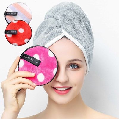ODM 4.6'' Face Washing Reusable Make Up Pads Remover rounds Only With Water