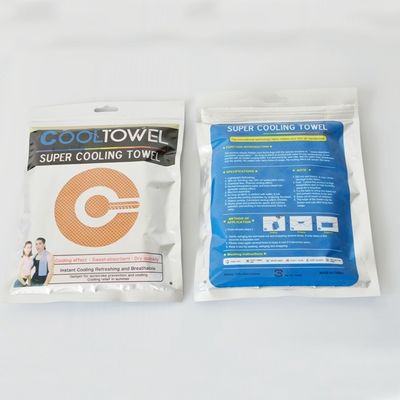 Breathable Instant Cooling Microfiber Athletic Cooling Towels Blue For Yoga