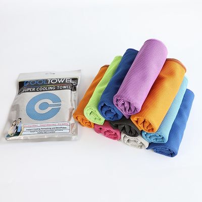 Breathable Microfiber Sport Towel Custom Ice Cooling Quick Dry Gym Towel 12x40"