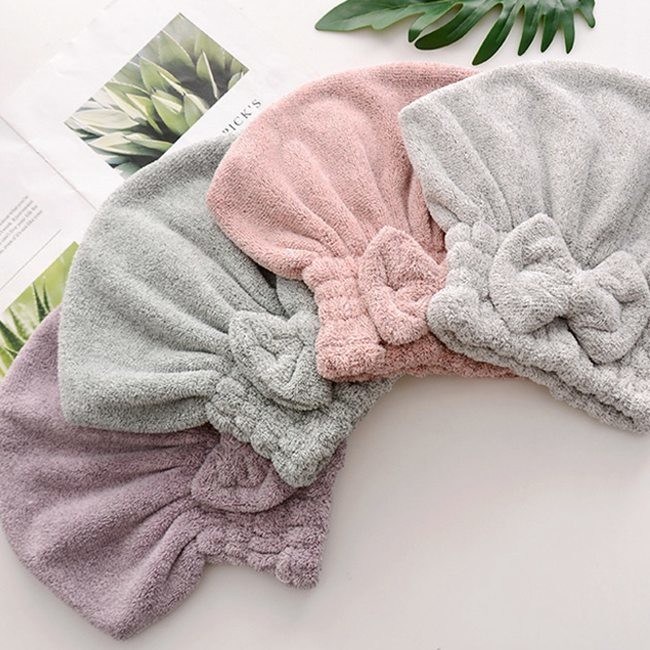 Anti Bacterial Bamboo Turban Hair Towel Soft 350gsm